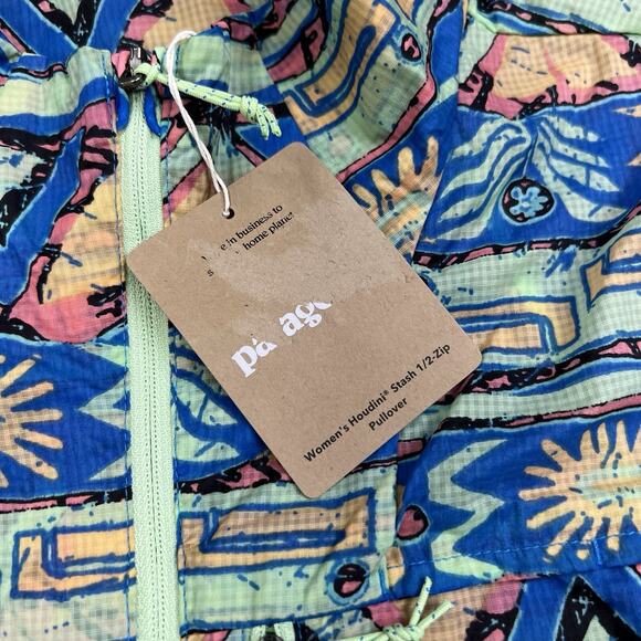 Patagonia Houdini Stash 1/2 Zip Pullover Jacket Size XL Womens Green New - Picture 8 of 12